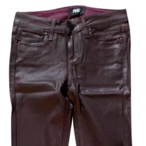 Paige Bordeaux Verdugo Ultra Coated Pants